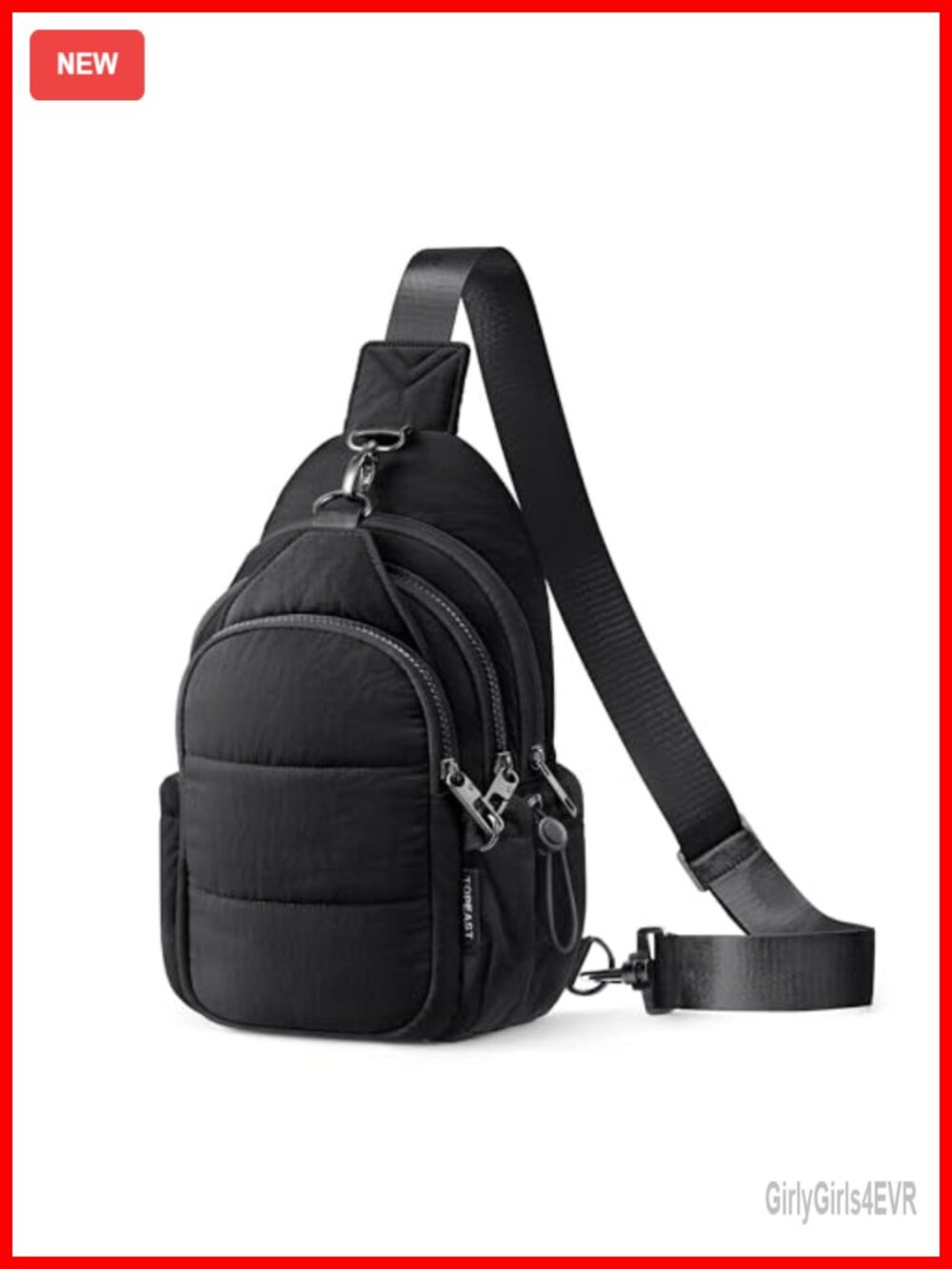 Anti-Theft Crossbody Sling Bag with RFID Blocking & Water Bottle Holder